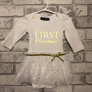 "MY FIRST Christmas" Baby Girl's Dress 6-12 Months